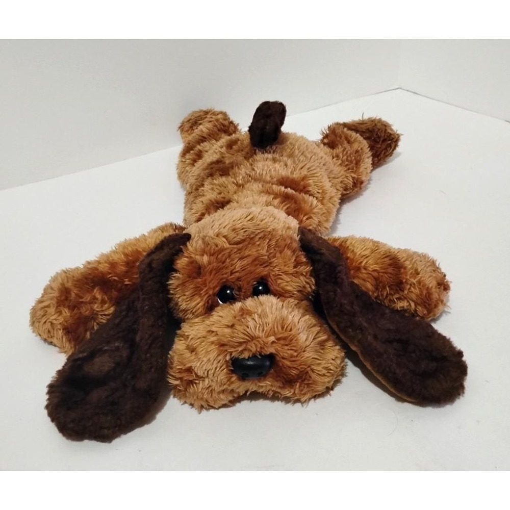 TY Classic Brown Memphis Hound Dog Puppy Plush Lying Down Floppy 2001